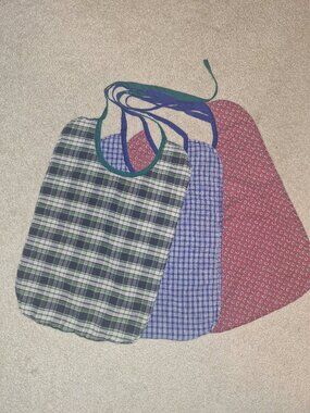 3 Large Child or Small Adult Bibs